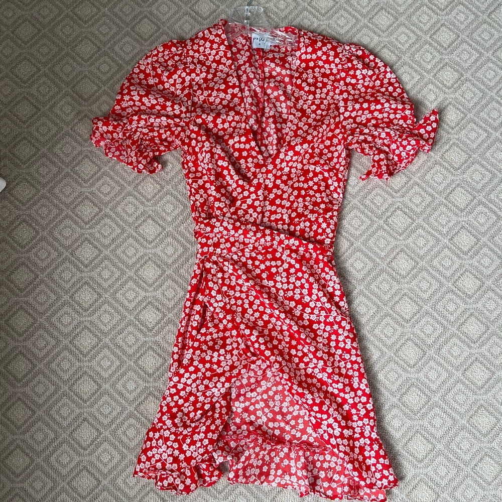 Princess Polly Red Floral Mini Sundress